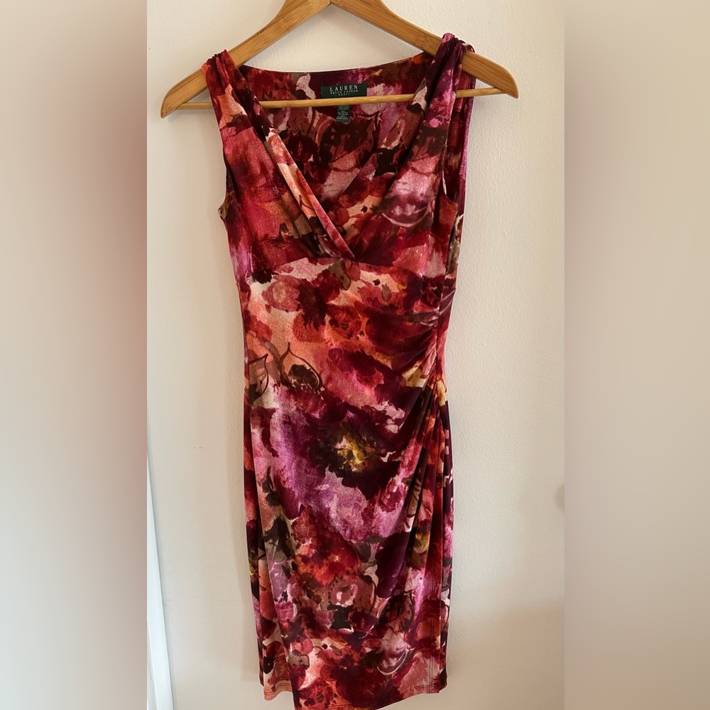 [Lauren] by Ralph Lauren Sleeveless Floral Pattern Dress